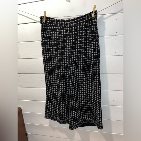 🖤 MAX STUDIO Black & White Midi Skirt – Size L - Picture 9 of 11